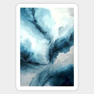 Cloudy Storm - Abstract Alcohol Ink Art Sticker